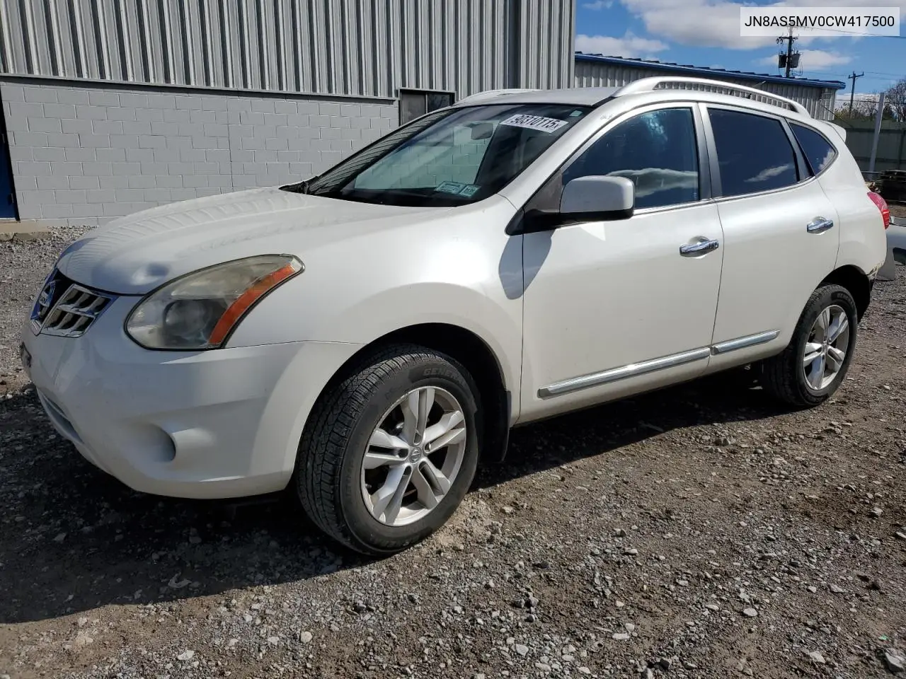 JN8AS5MV0CW417500 2012 Nissan Rogue S