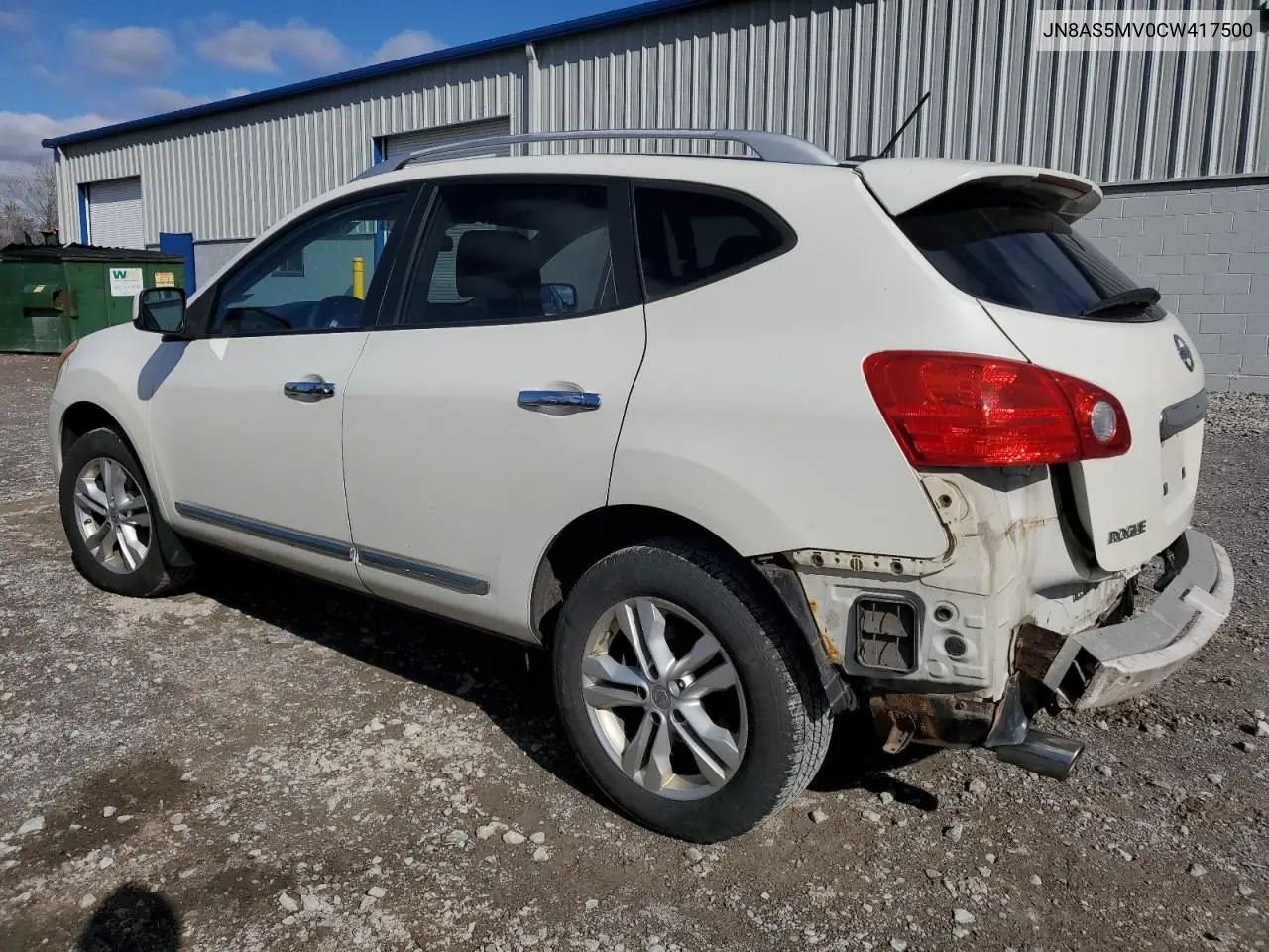 JN8AS5MV0CW417500 2012 Nissan Rogue S