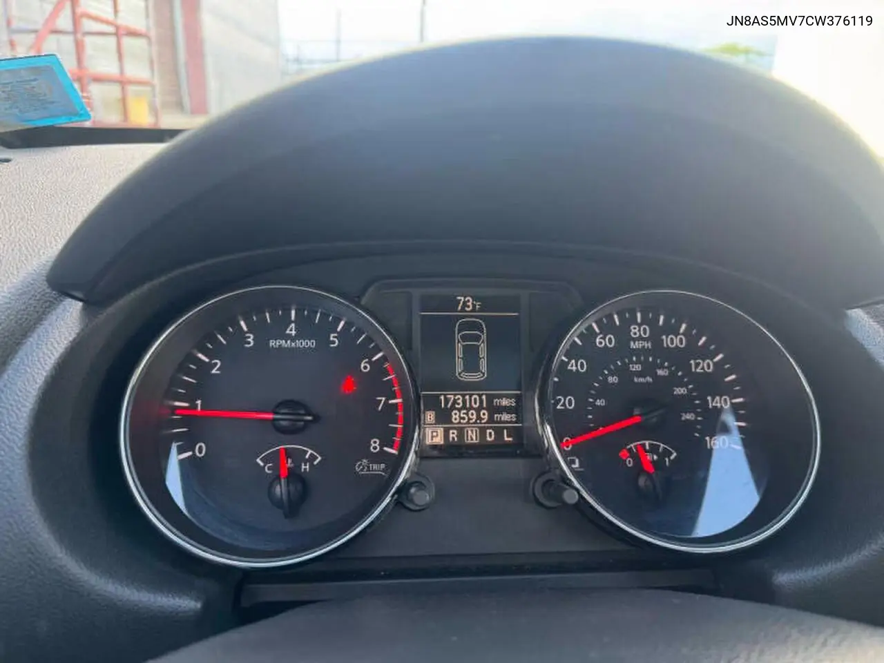 JN8AS5MV7CW376119 2012 Nissan Rogue S