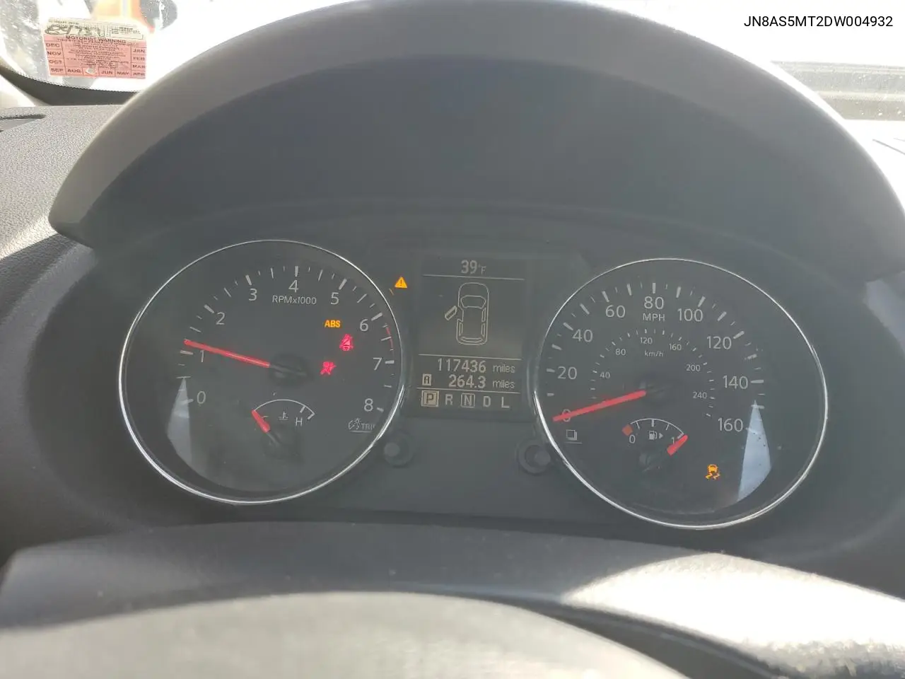 JN8AS5MT2DW004932 2013 Nissan Rogue S