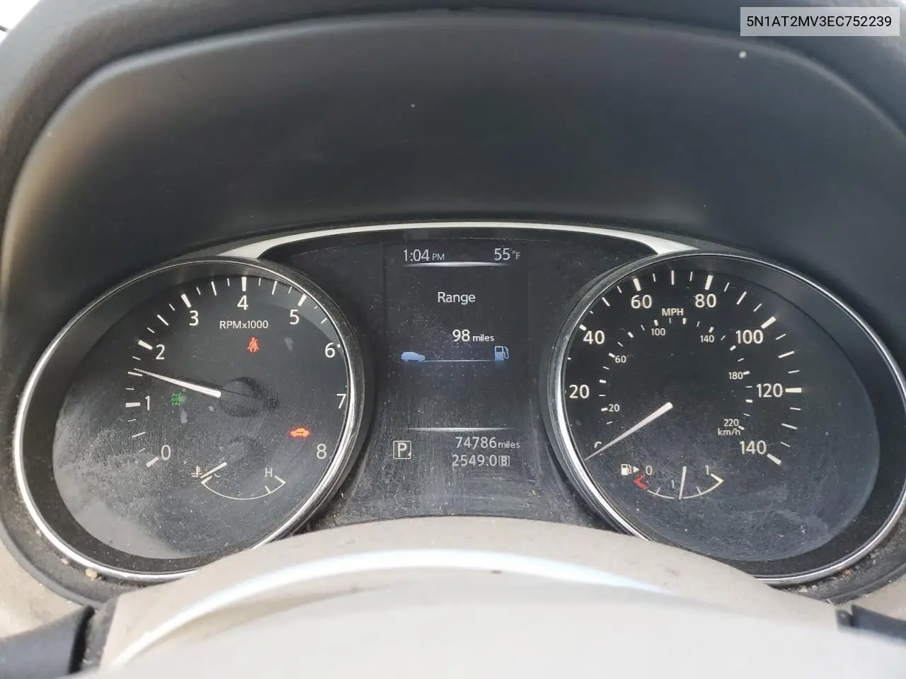 5N1AT2MV3EC752239 2014 Nissan Rogue S