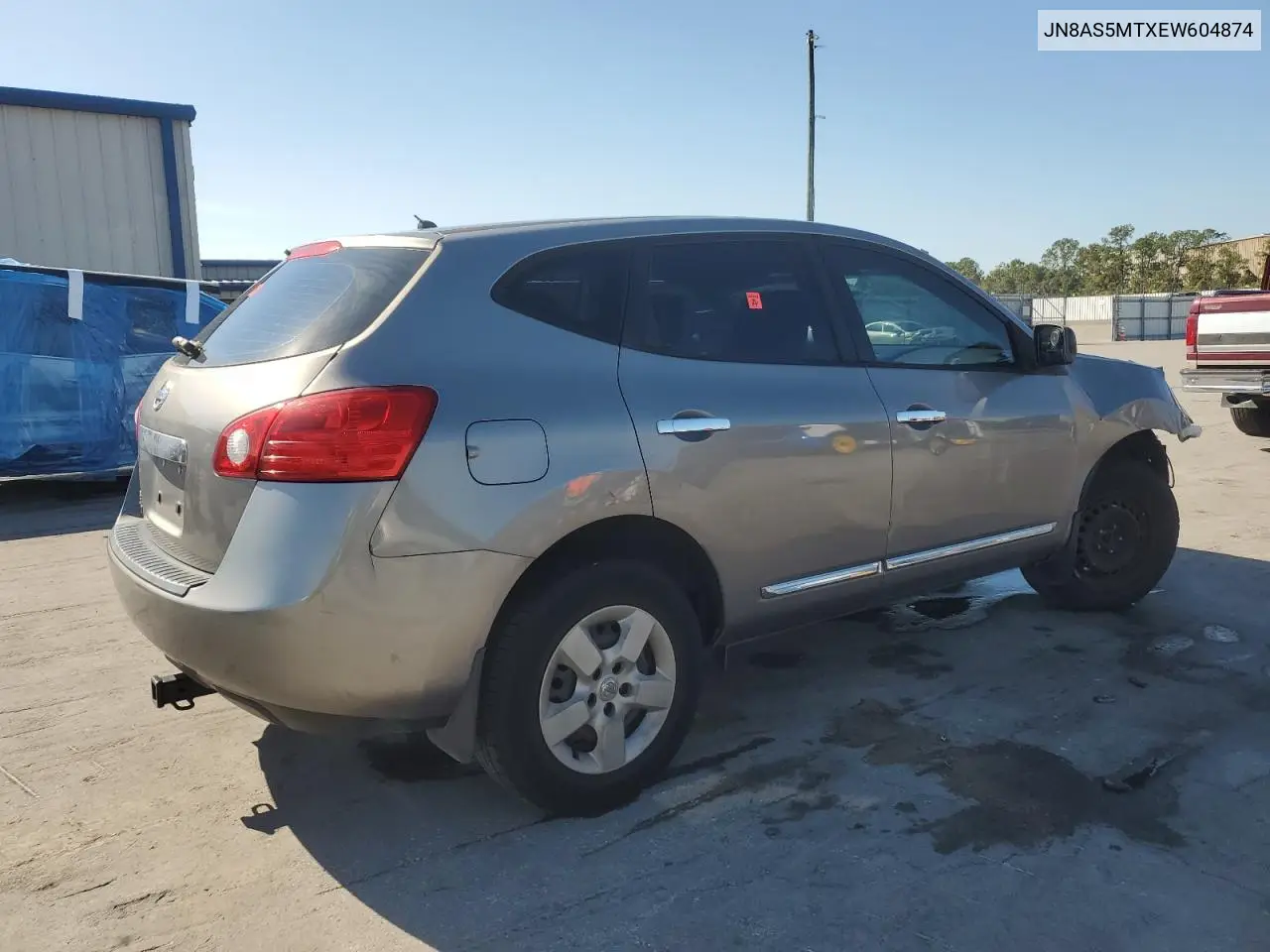 JN8AS5MTXEW604874 2014 Nissan Rogue Select S