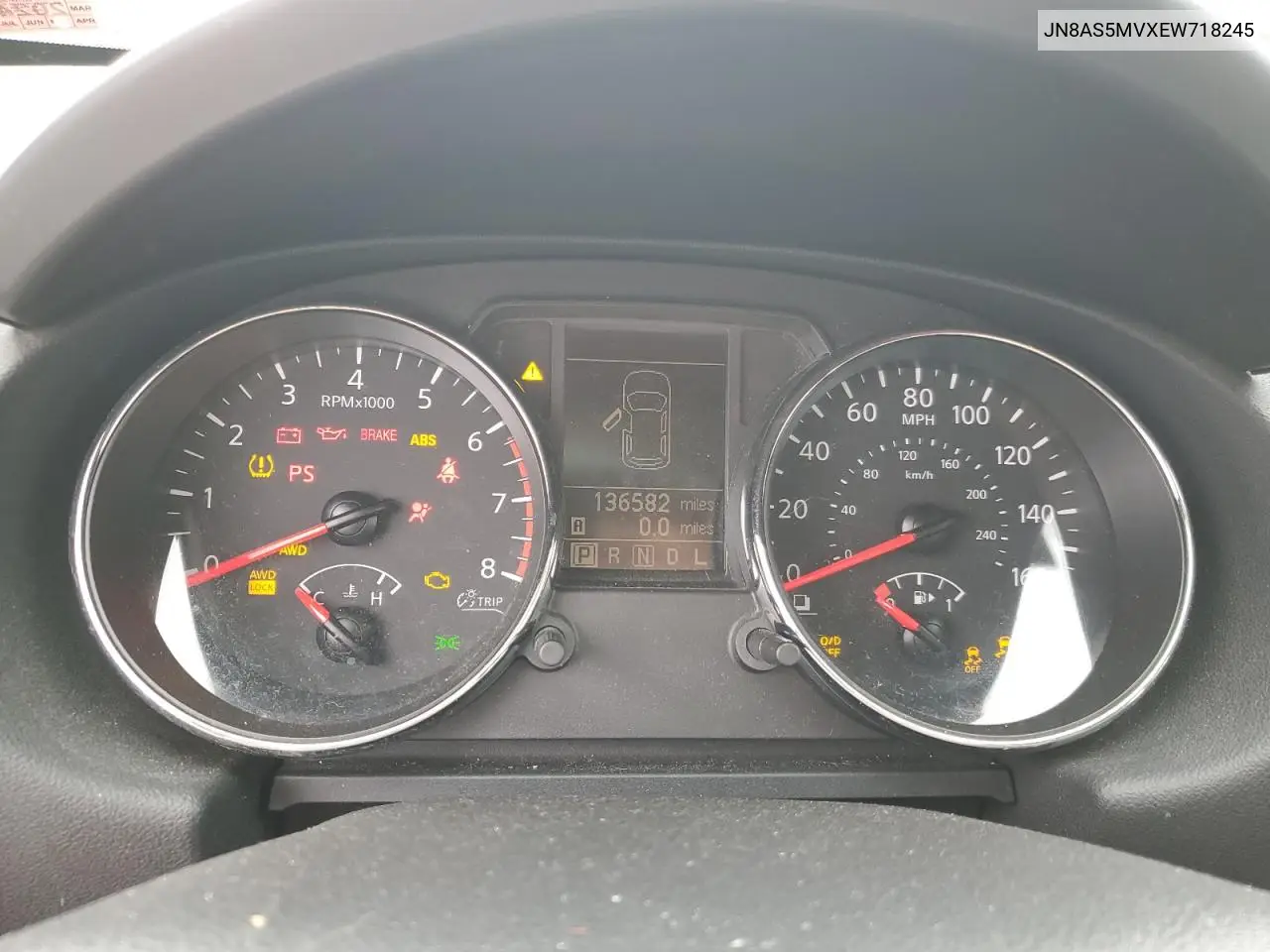 JN8AS5MVXEW718245 2014 Nissan Rogue Select S