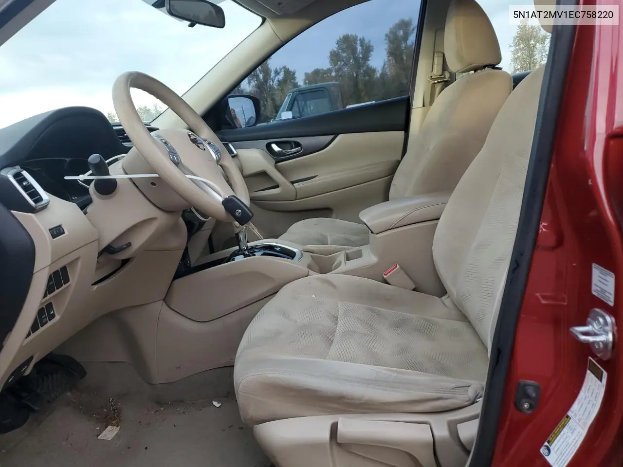 5N1AT2MV1EC758220 2014 Nissan Rogue S