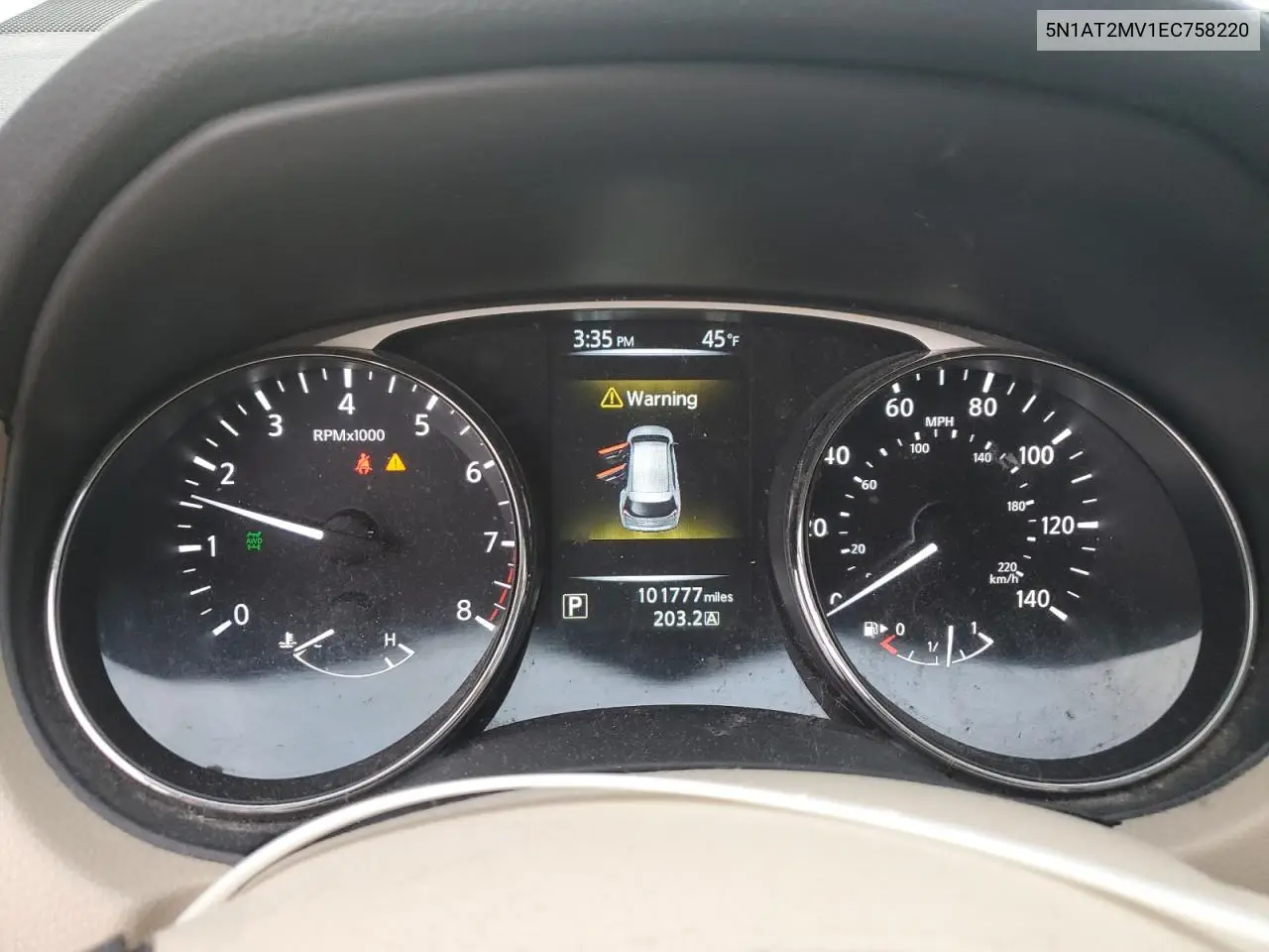 5N1AT2MV1EC758220 2014 Nissan Rogue S