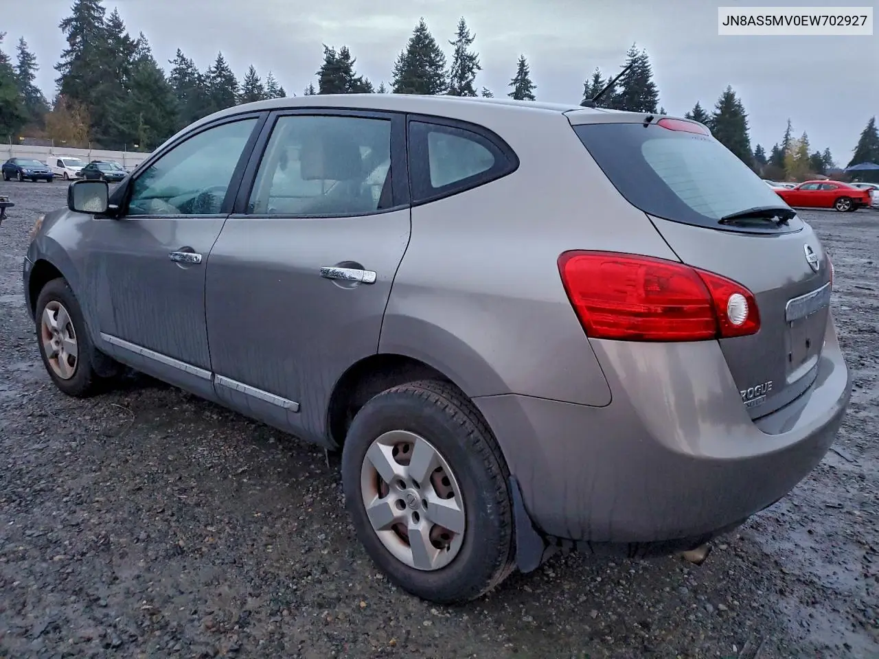 JN8AS5MV0EW702927 2014 Nissan Rogue Select S