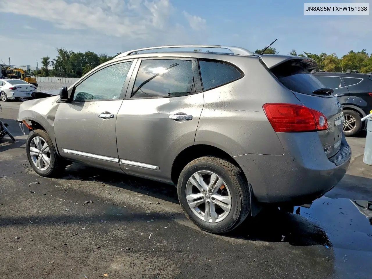 JN8AS5MTXFW151938 2015 Nissan Rogue Select S