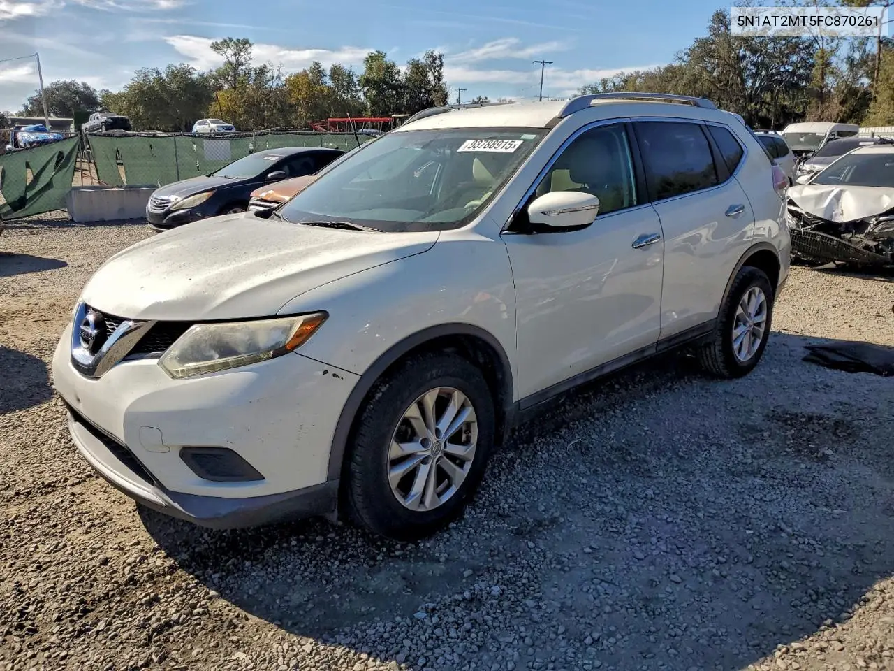 5N1AT2MT5FC870261 2015 Nissan Rogue S