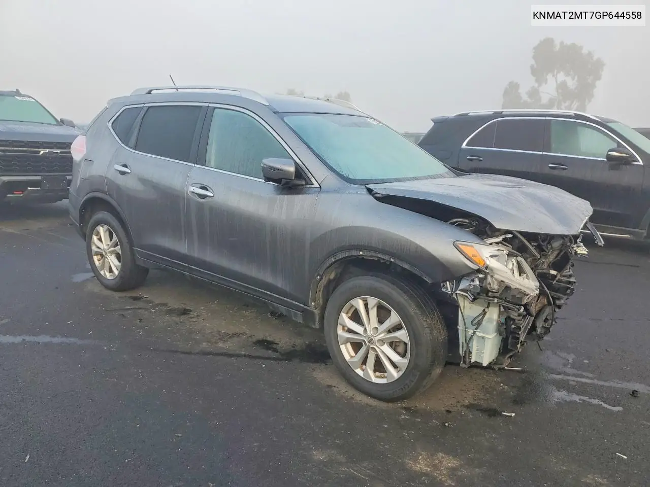 KNMAT2MT7GP644558 2016 Nissan Rogue Sv
