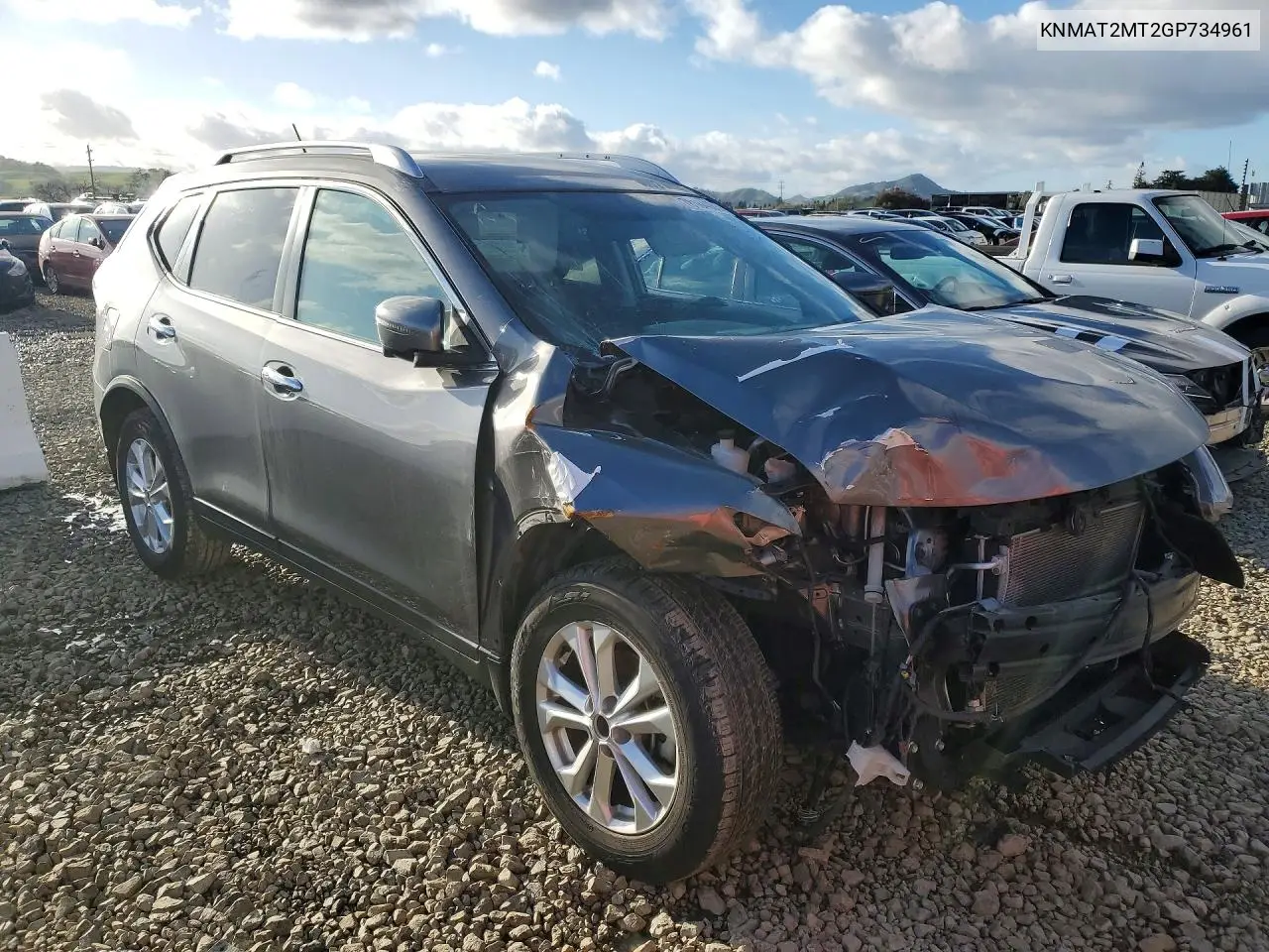 KNMAT2MT2GP734961 2016 Nissan Rogue S