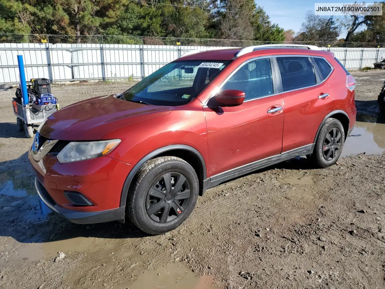 JN8AT2MT9GW002501 2016 Nissan Rogue S