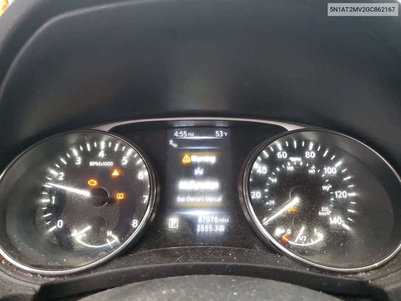 5N1AT2MV2GC862167 2016 Nissan Rogue S