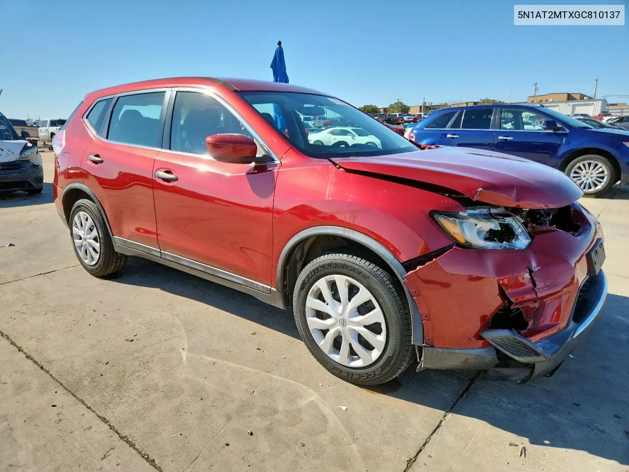 5N1AT2MTXGC810137 2016 Nissan Rogue S