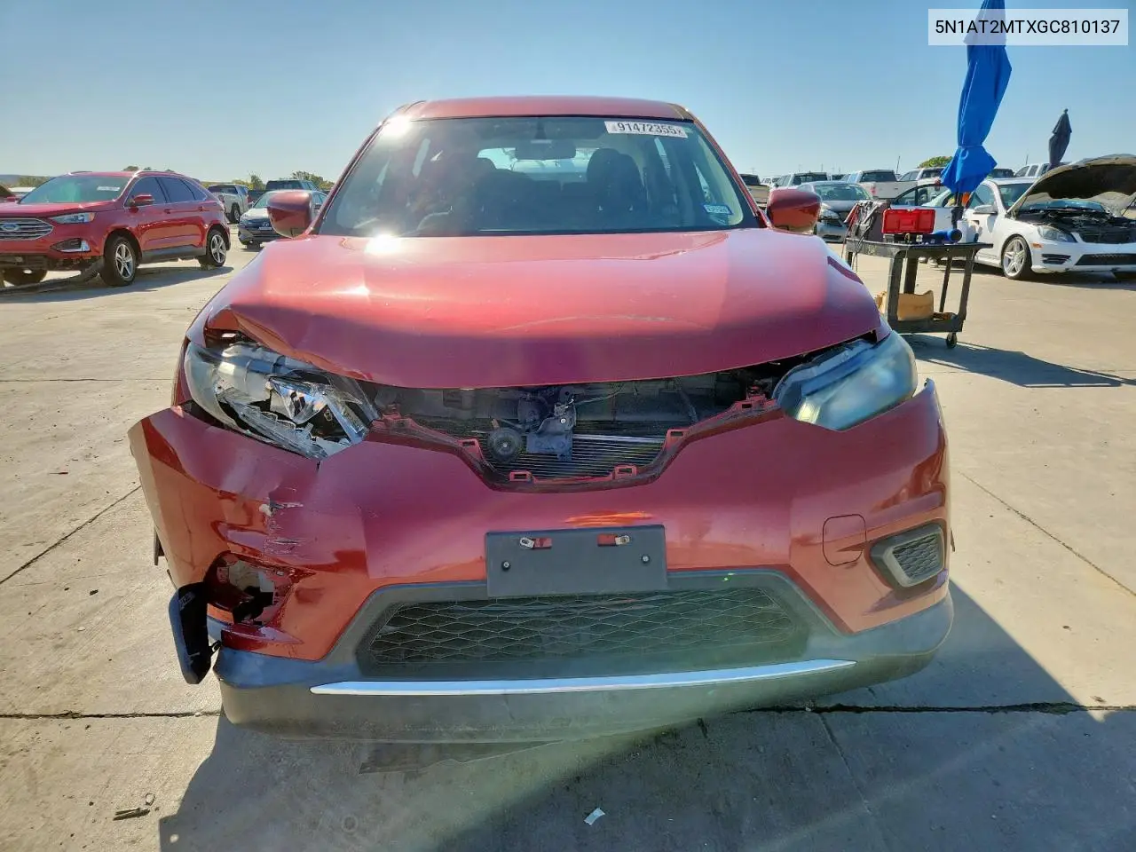 5N1AT2MTXGC810137 2016 Nissan Rogue S