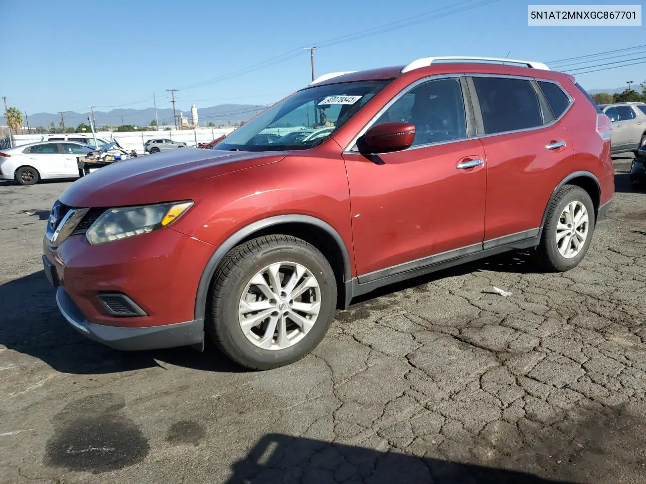 5N1AT2MNXGC867701 2016 Nissan Rogue S