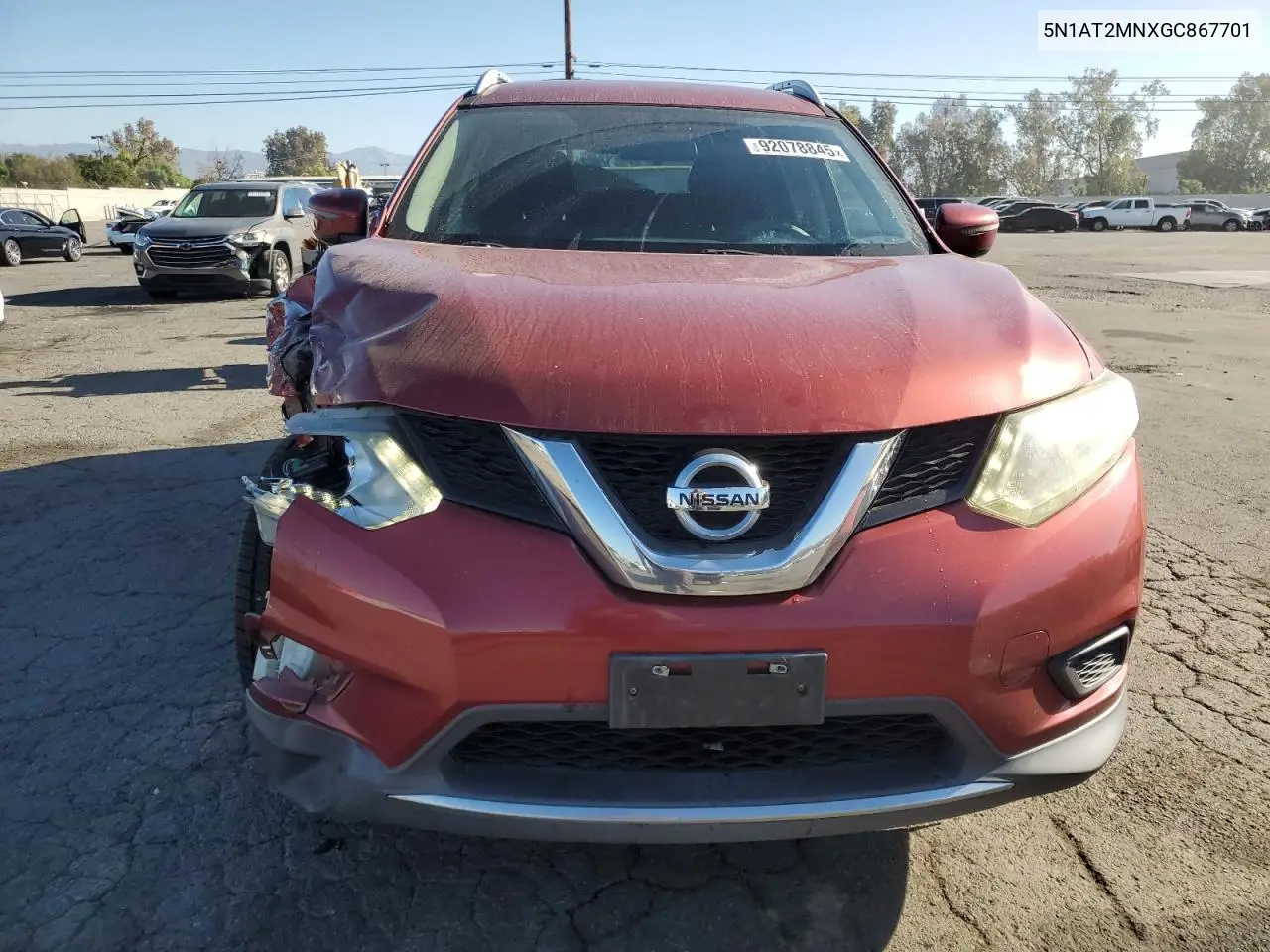 5N1AT2MNXGC867701 2016 Nissan Rogue S
