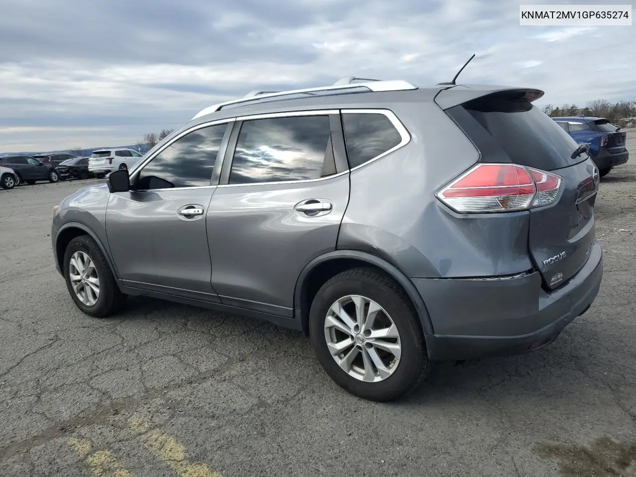 KNMAT2MV1GP635274 2016 Nissan Rogue S