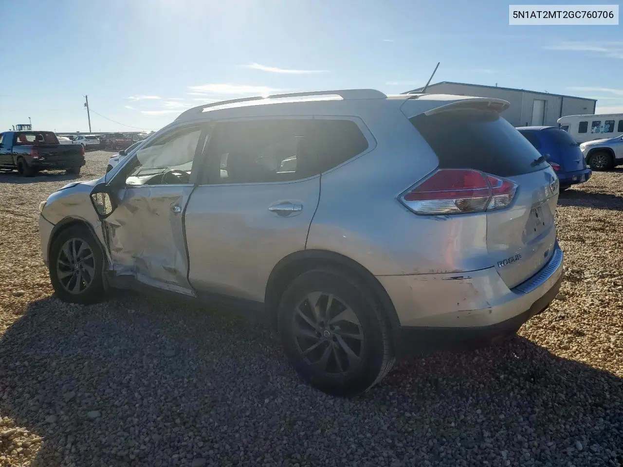 5N1AT2MT2GC760706 2016 Nissan Rogue S
