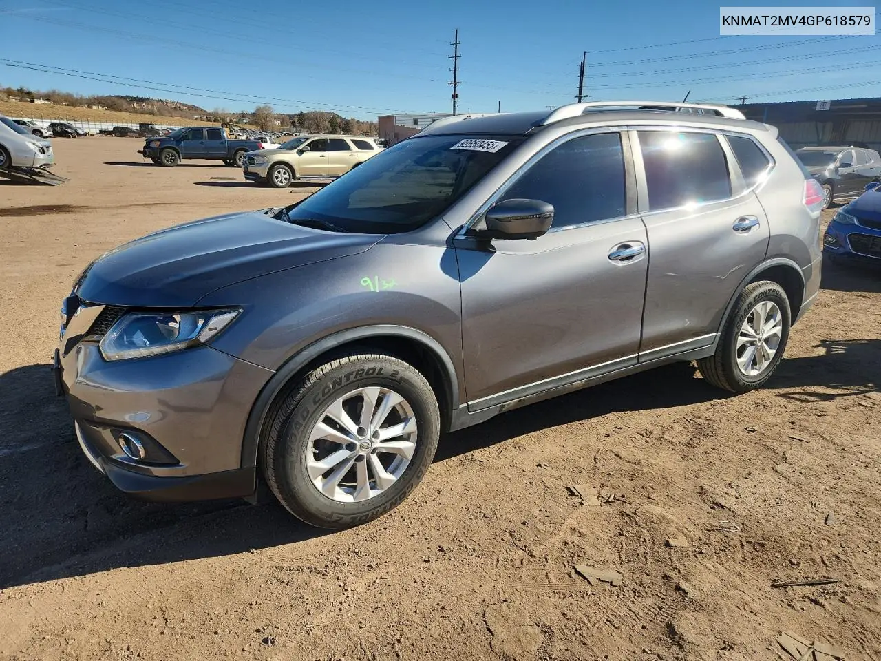 KNMAT2MV4GP618579 2016 Nissan Rogue S