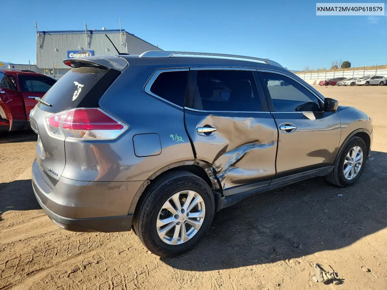 KNMAT2MV4GP618579 2016 Nissan Rogue S