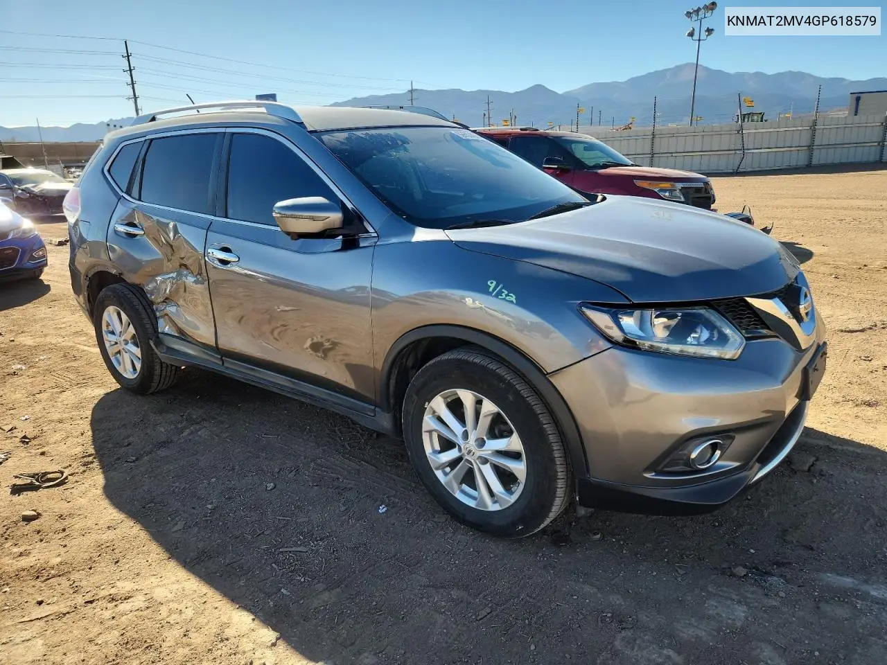 KNMAT2MV4GP618579 2016 Nissan Rogue S