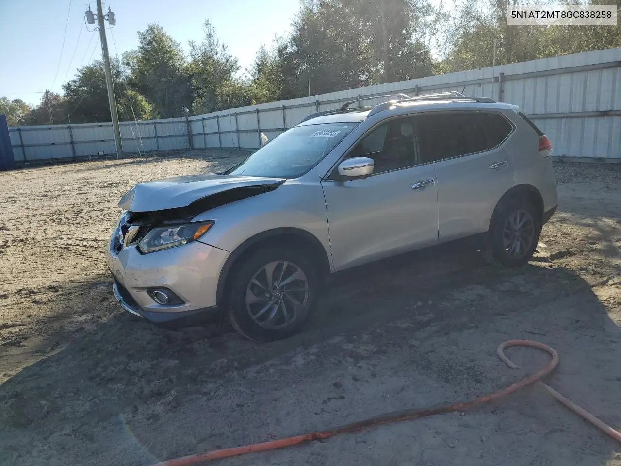 5N1AT2MT8GC838258 2016 Nissan Rogue S