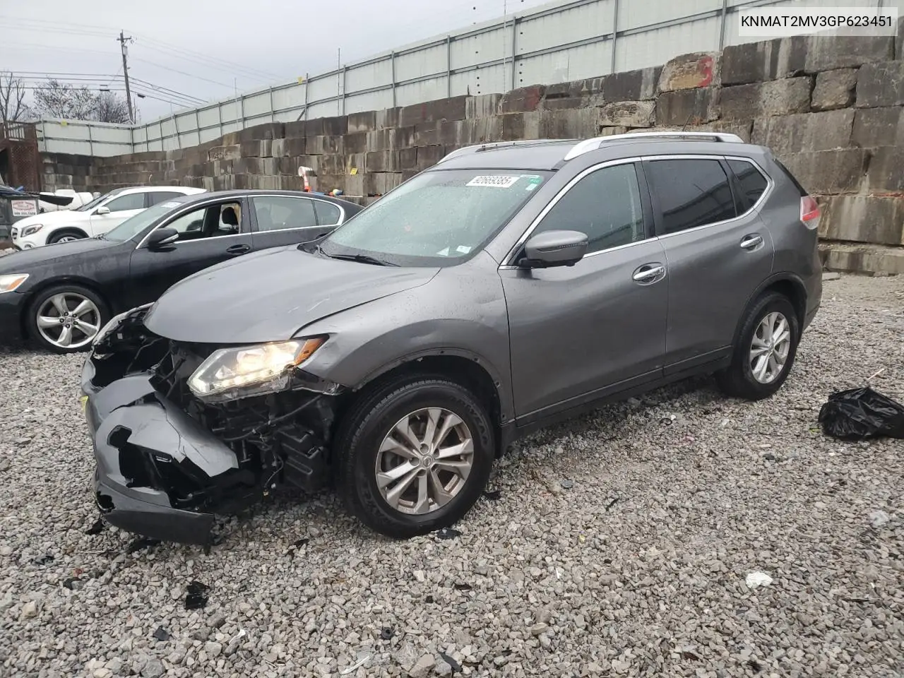 KNMAT2MV3GP623451 2016 Nissan Rogue S