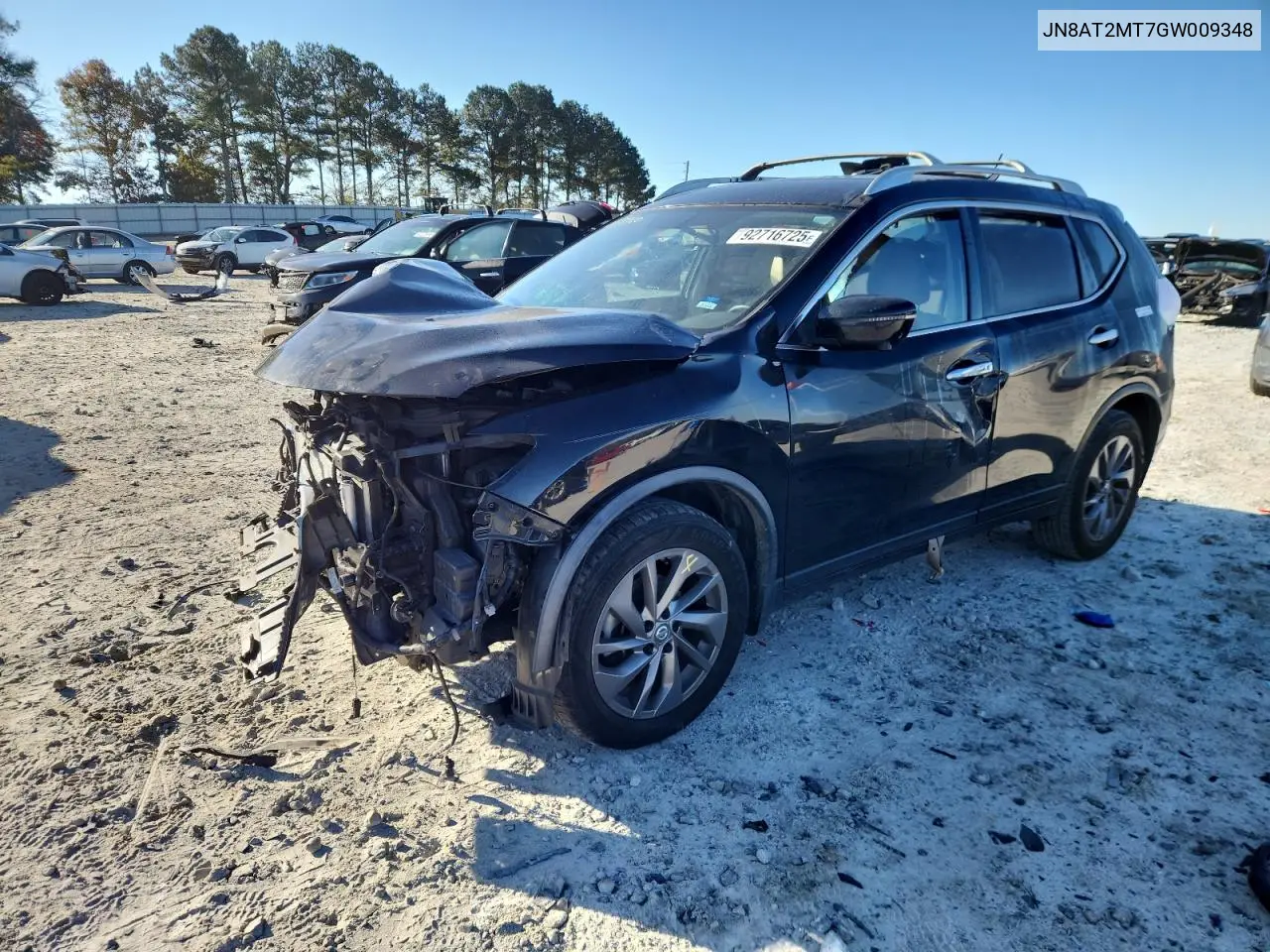 JN8AT2MT7GW009348 2016 Nissan Rogue S