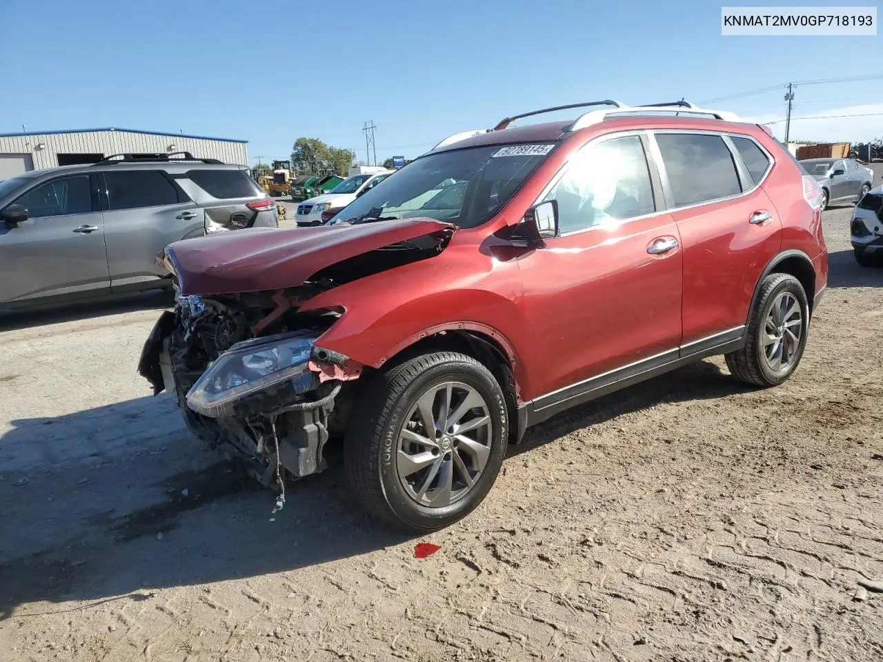 KNMAT2MV0GP718193 2016 Nissan Rogue S