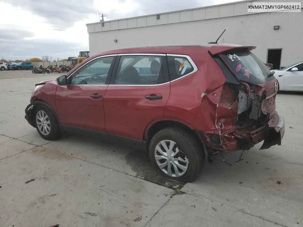 KNMAT2MV1GP662412 2016 Nissan Rogue S