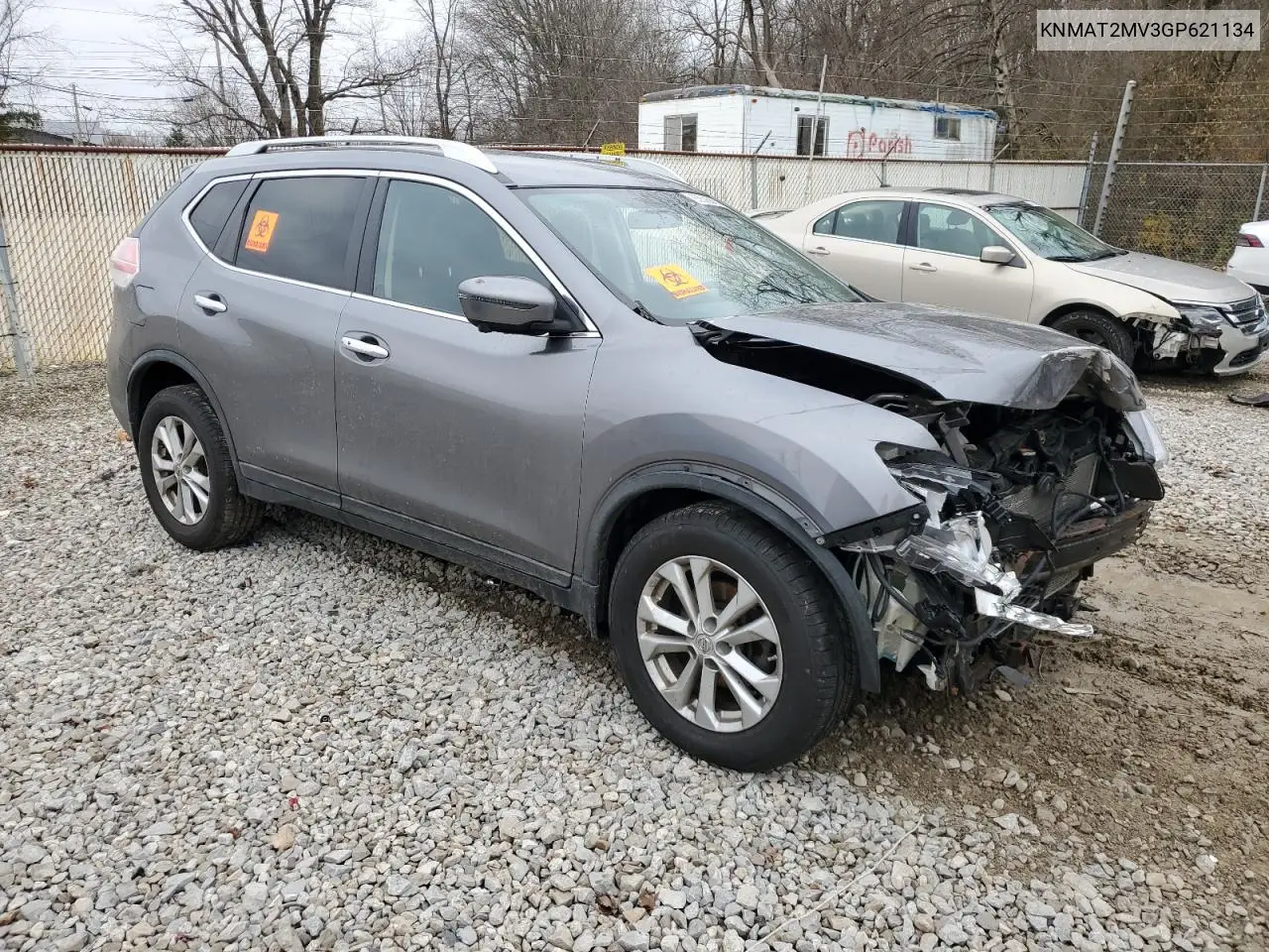 KNMAT2MV3GP621134 2016 Nissan Rogue S