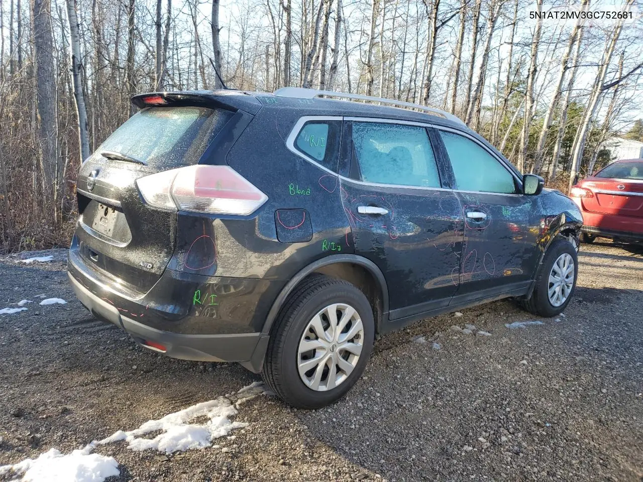 5N1AT2MV3GC752681 2016 Nissan Rogue S
