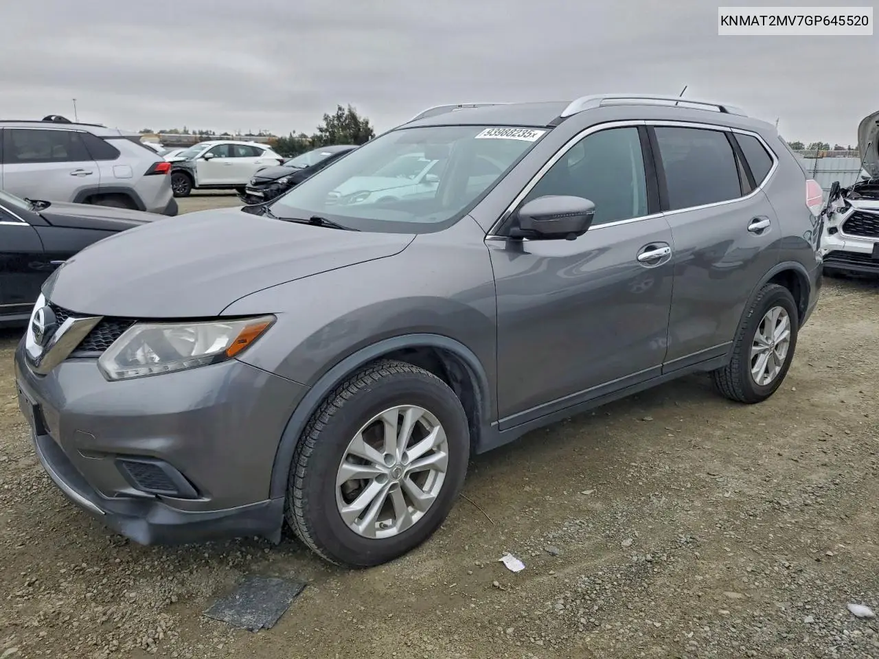 KNMAT2MV7GP645520 2016 Nissan Rogue S
