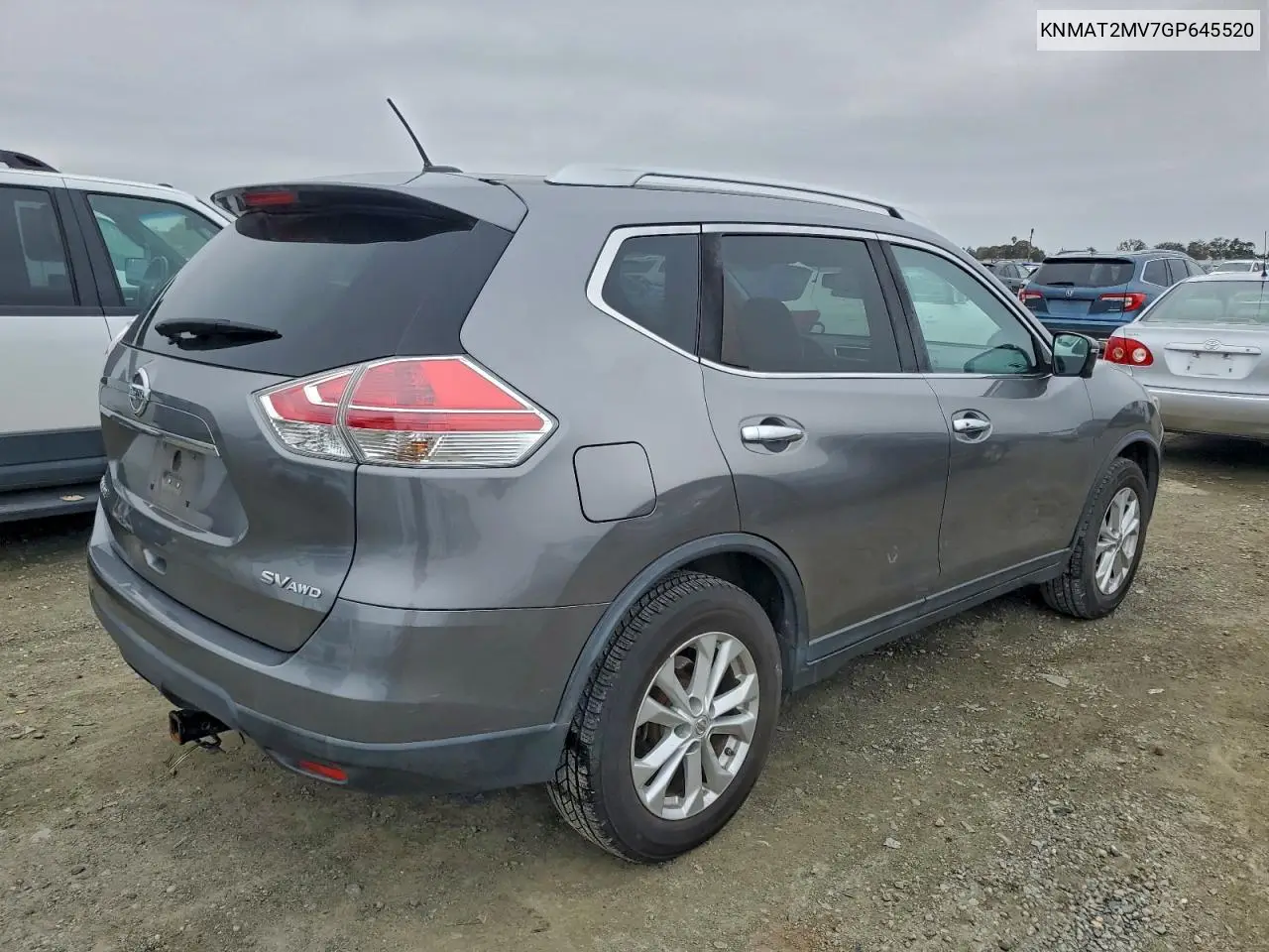 KNMAT2MV7GP645520 2016 Nissan Rogue S