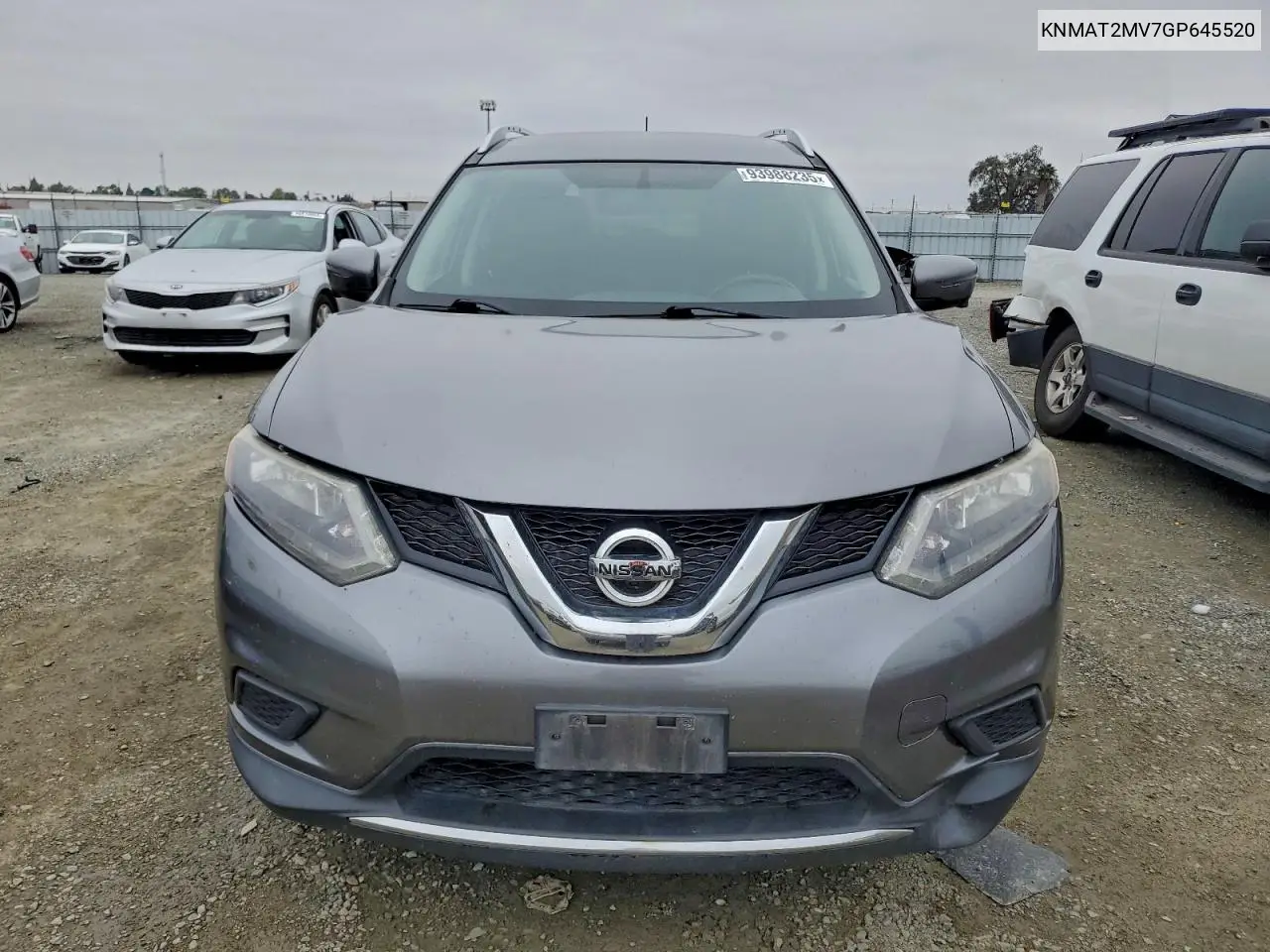KNMAT2MV7GP645520 2016 Nissan Rogue S
