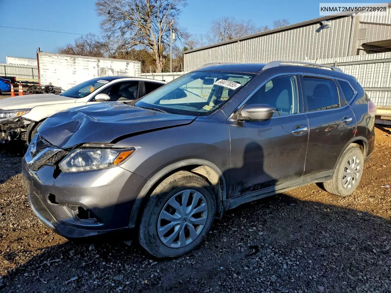 KNMAT2MV5GP728928 2016 Nissan Rogue S