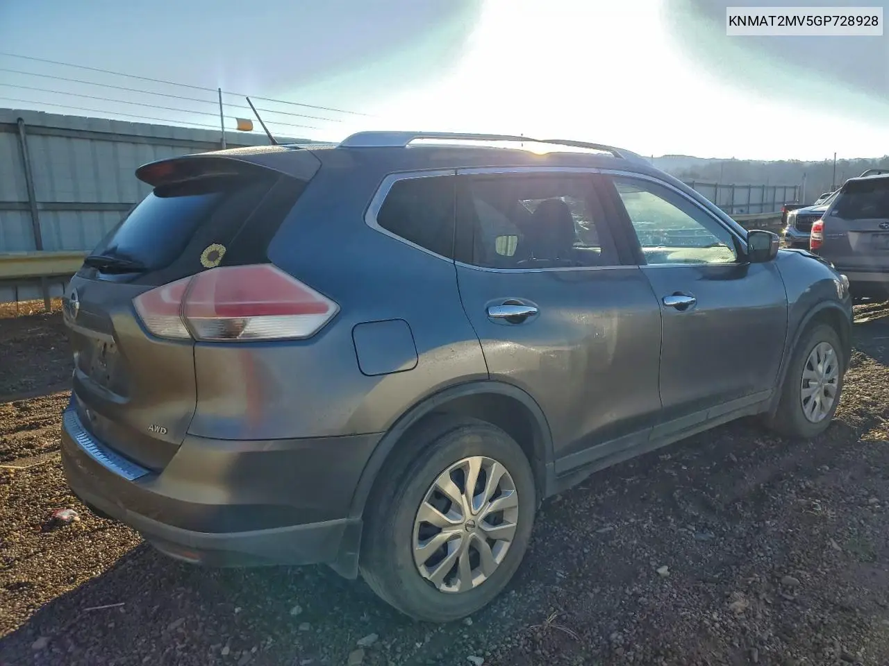 KNMAT2MV5GP728928 2016 Nissan Rogue S