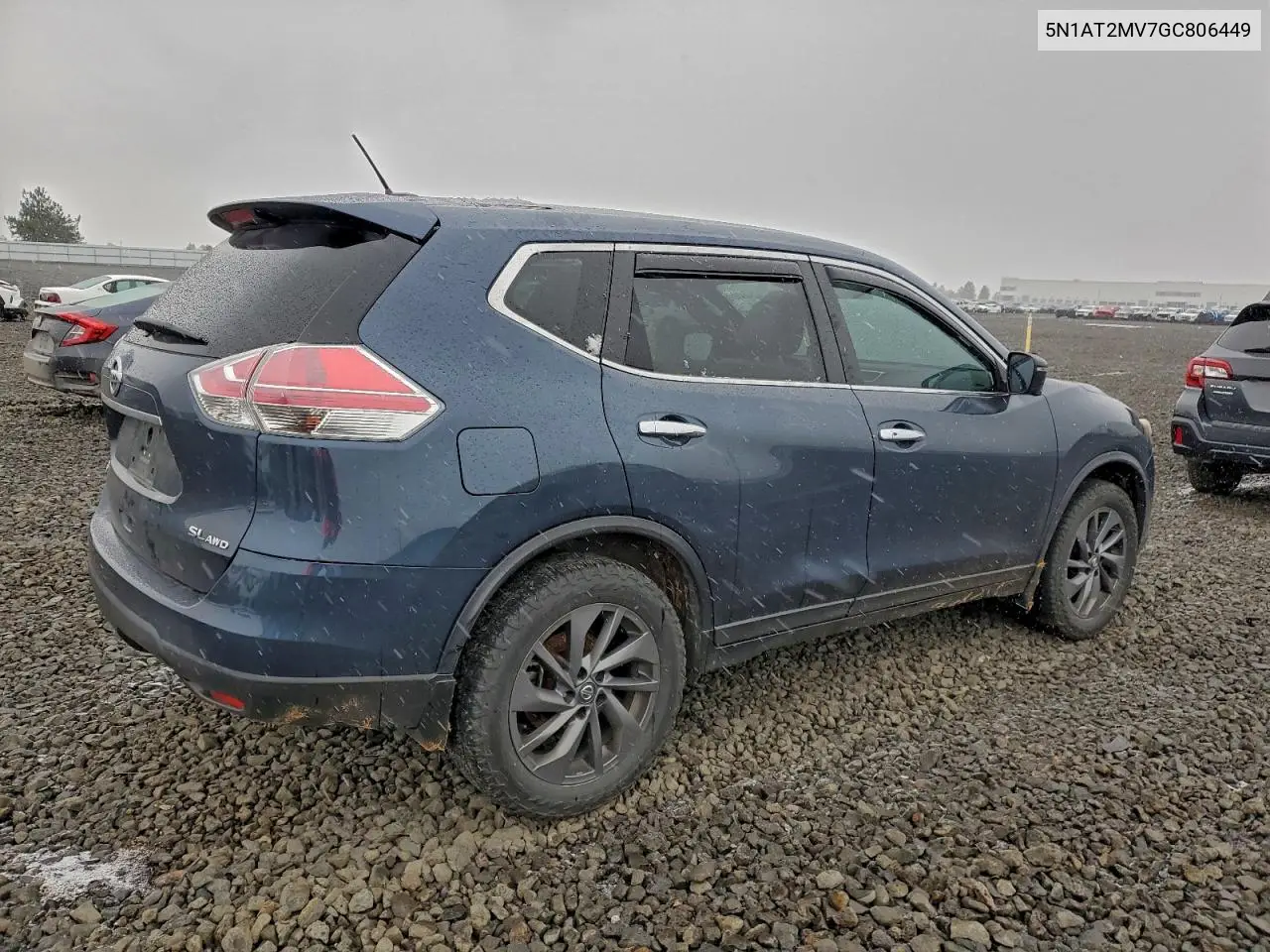 5N1AT2MV7GC806449 2016 Nissan Rogue S