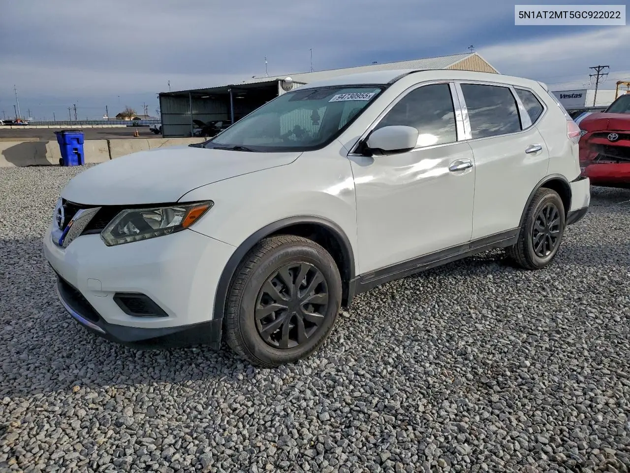 5N1AT2MT5GC922022 2016 Nissan Rogue S