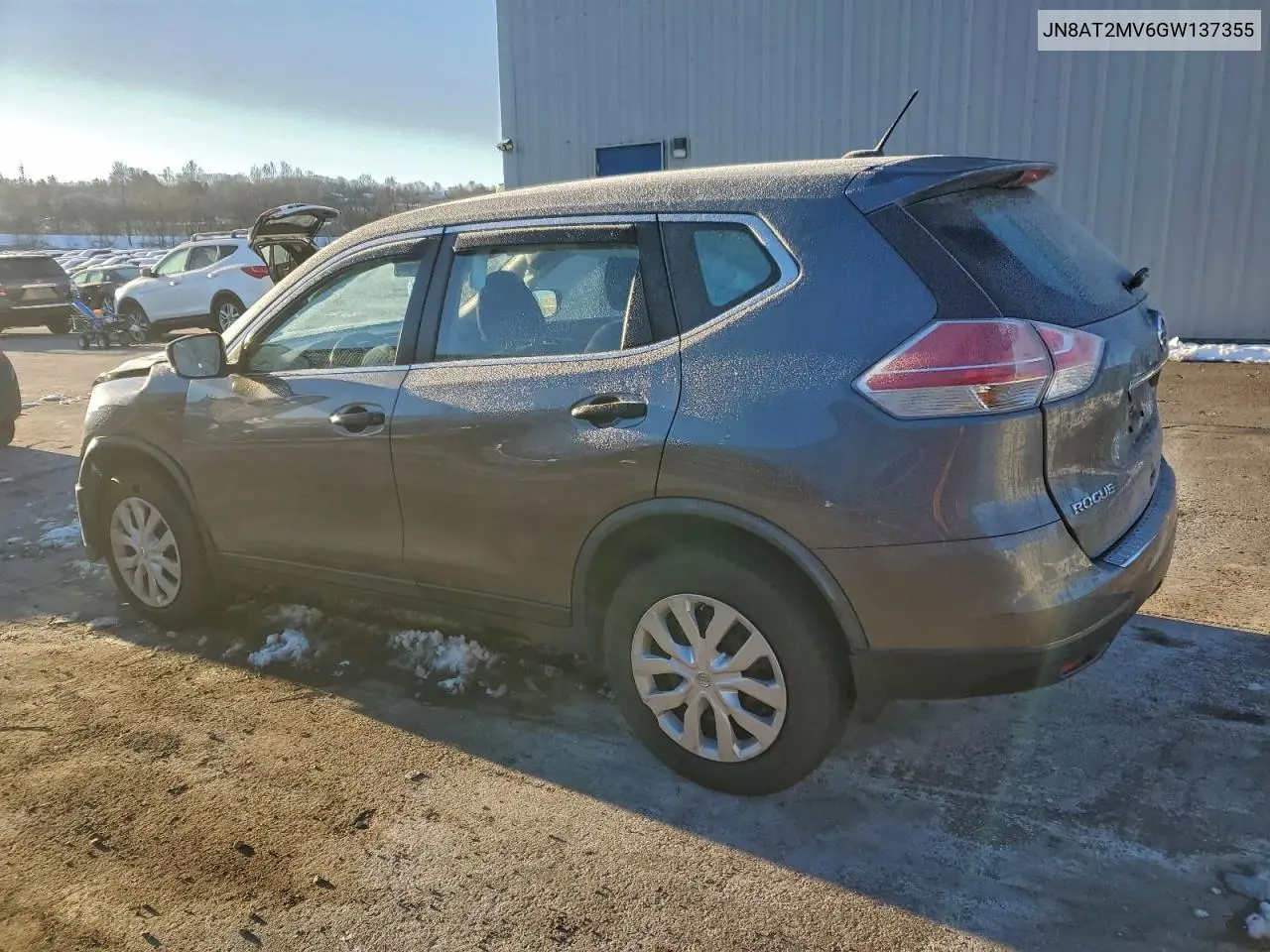 JN8AT2MV6GW137355 2016 Nissan Rogue S