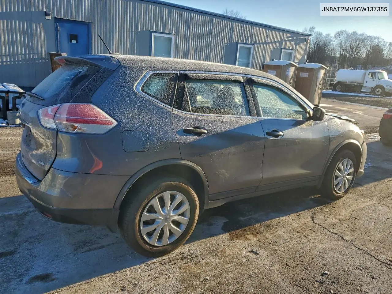 JN8AT2MV6GW137355 2016 Nissan Rogue S