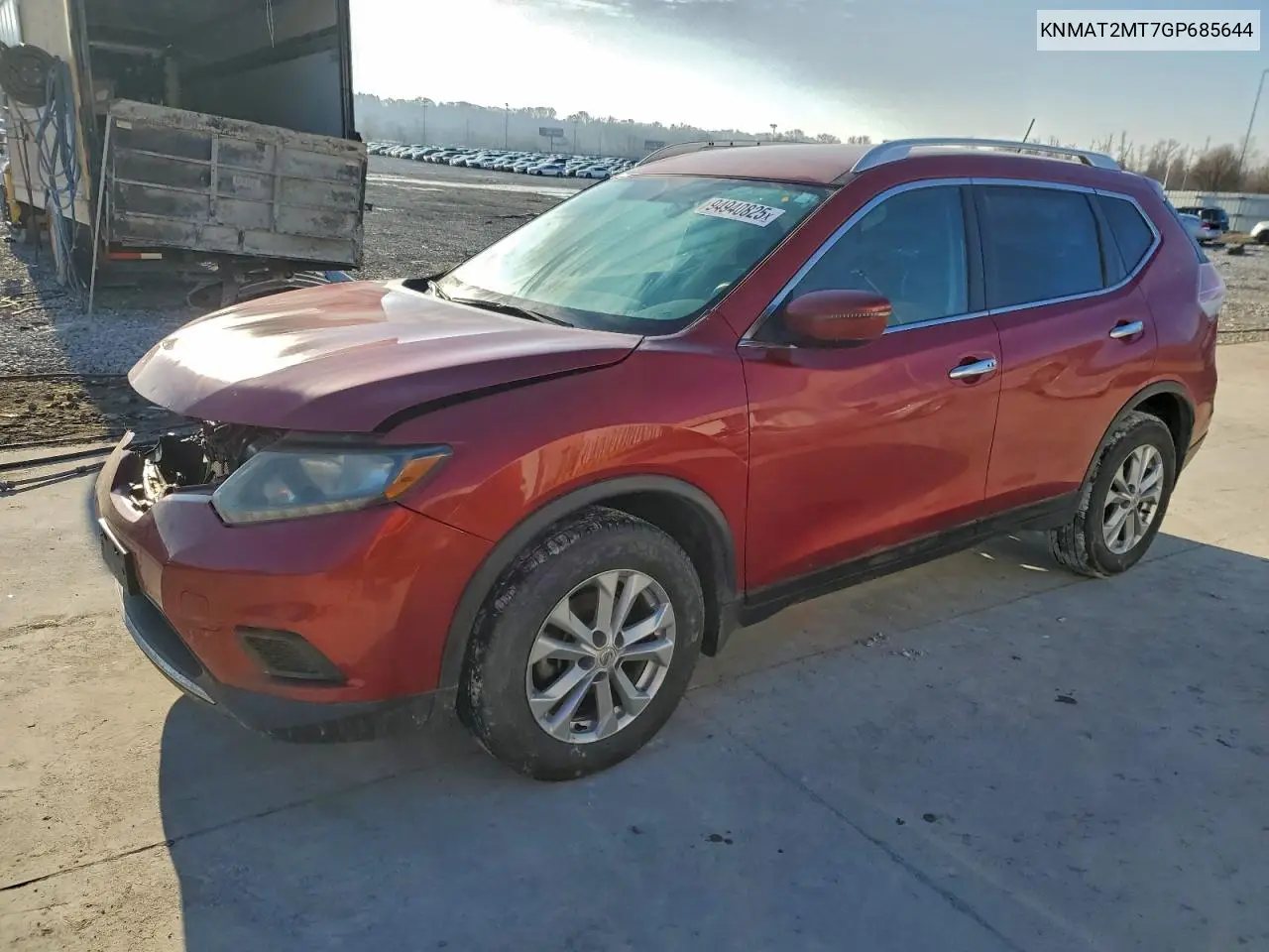 KNMAT2MT7GP685644 2016 Nissan Rogue S