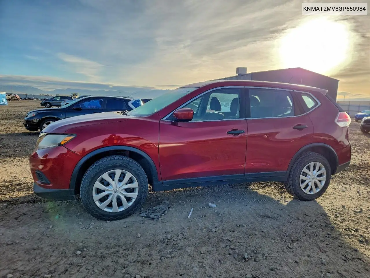 KNMAT2MV8GP650984 2016 Nissan Rogue S