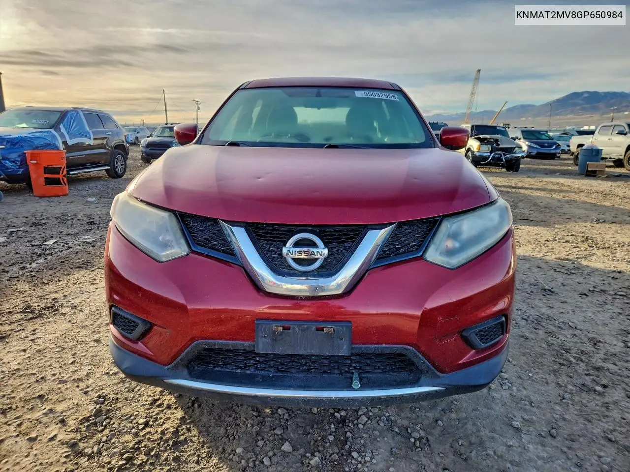 KNMAT2MV8GP650984 2016 Nissan Rogue S
