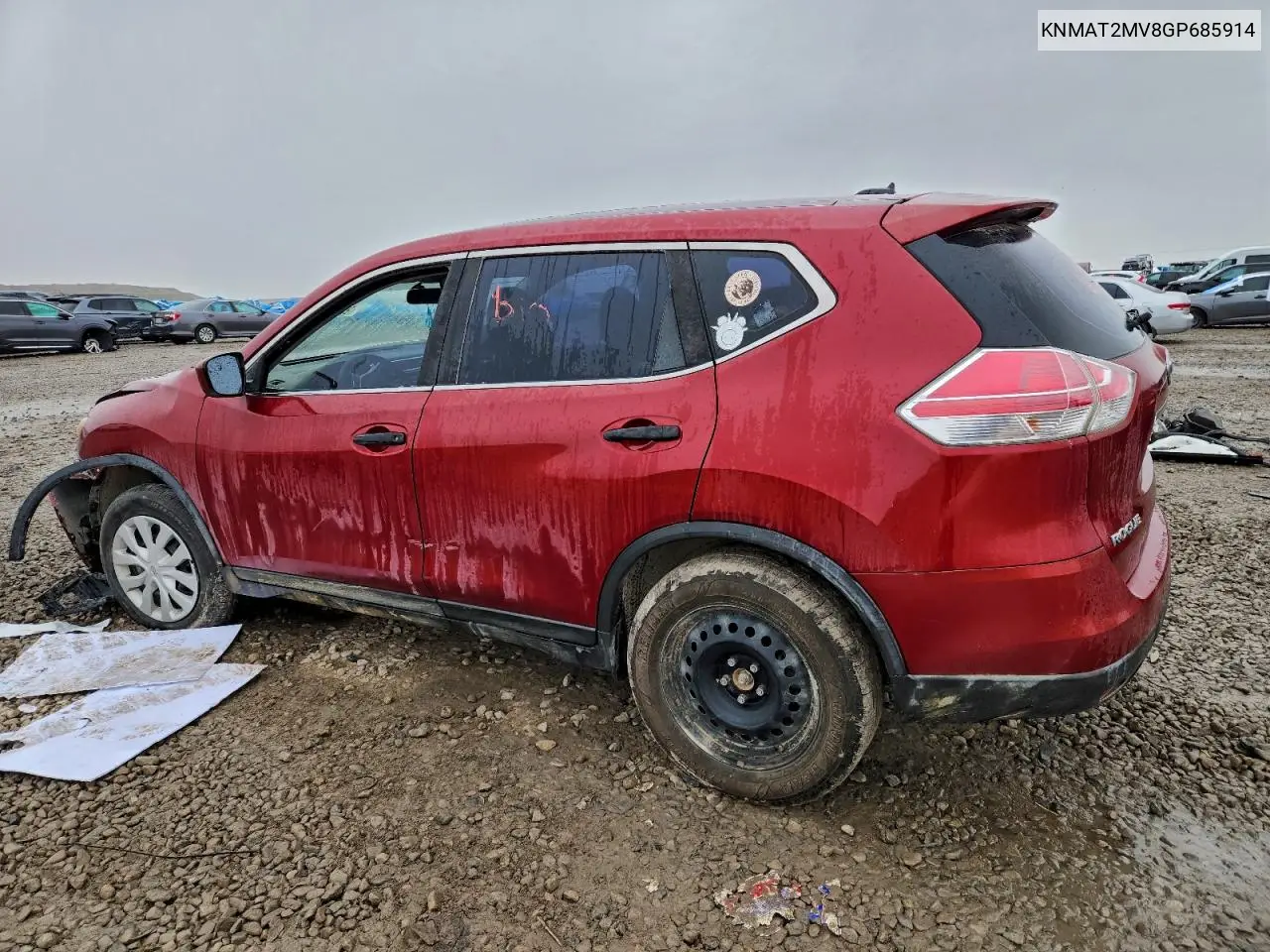 KNMAT2MV8GP685914 2016 Nissan Rogue S