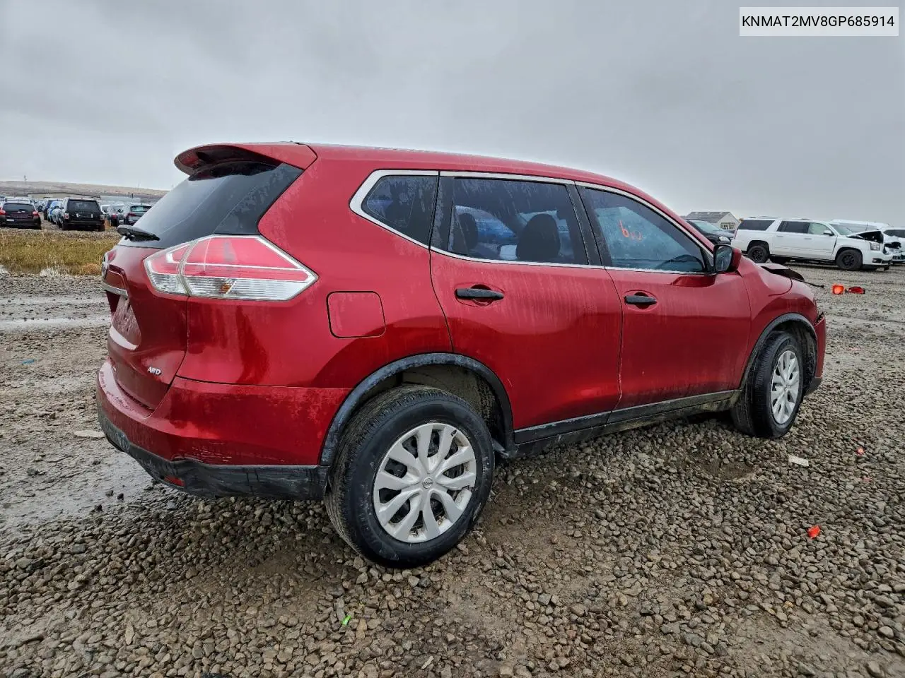 KNMAT2MV8GP685914 2016 Nissan Rogue S