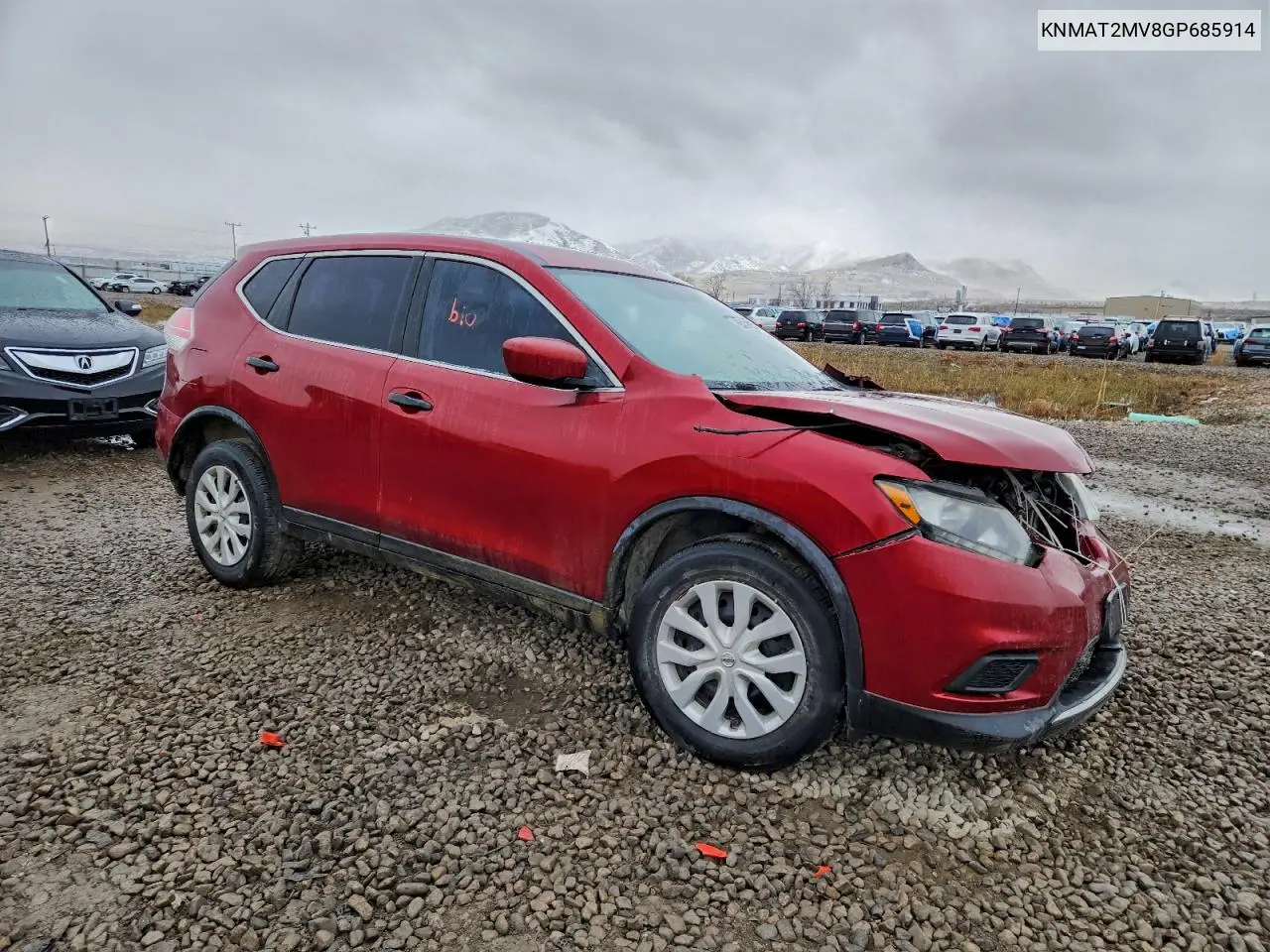 KNMAT2MV8GP685914 2016 Nissan Rogue S