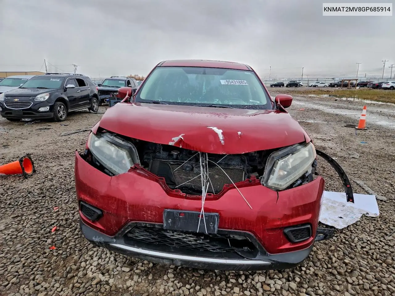 KNMAT2MV8GP685914 2016 Nissan Rogue S