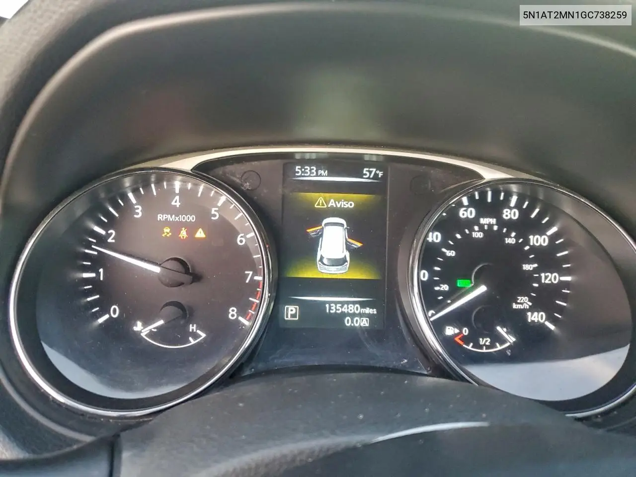 5N1AT2MN1GC738259 2016 Nissan Rogue S
