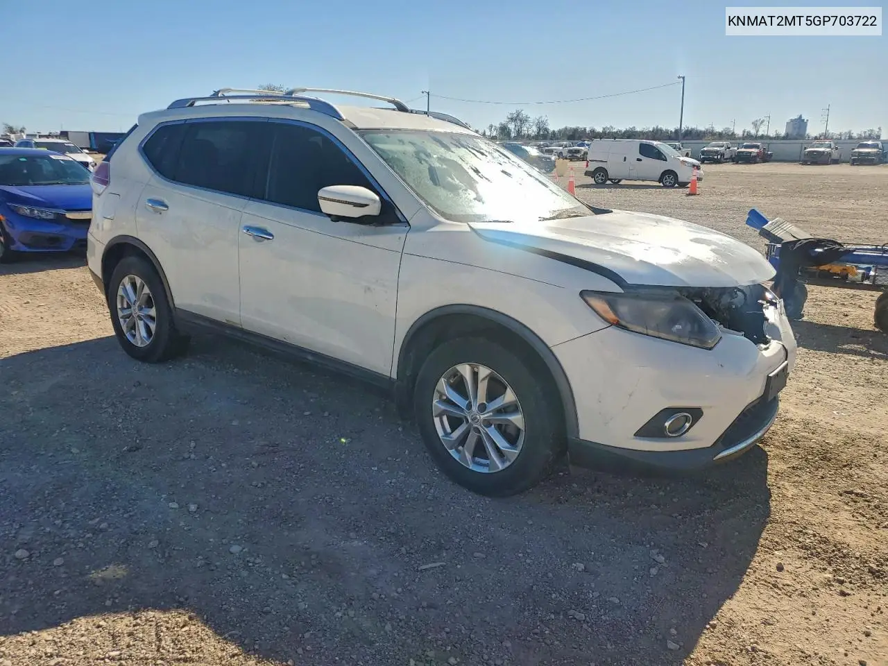 KNMAT2MT5GP703722 2016 Nissan Rogue S